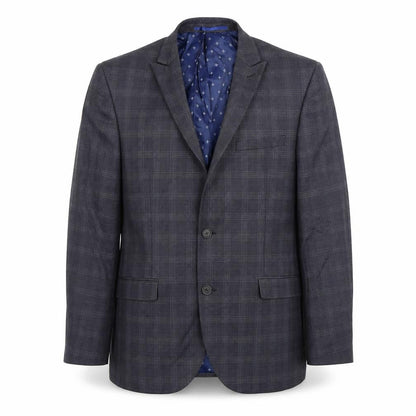 Next Men's Grey Check Blazer Jacket, Size 40 Regular Fit