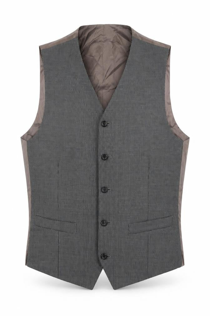 Burton Mens Grey Waistcoat, 38R Chest, Wool Blend