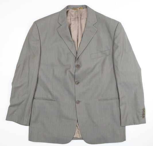 Marks & Spencer Grey Wool Men's Blazer, Size 46S