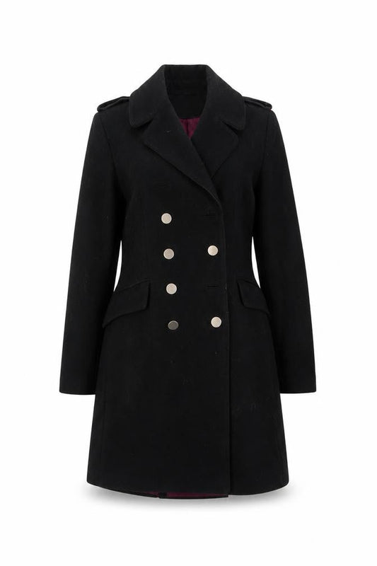 H&M Women's Black Pea Coat Size 8 – Classic Style