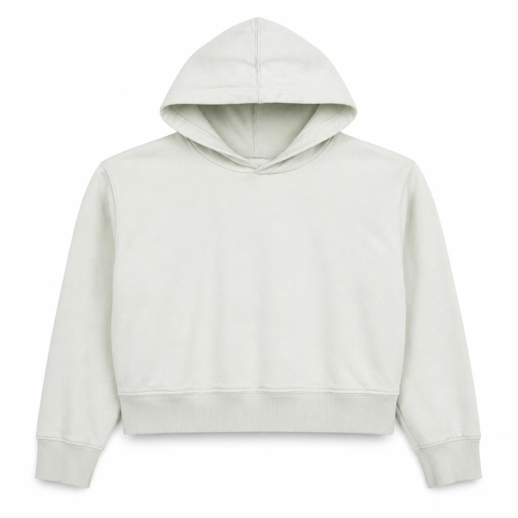 Zara Women's Ivory Fleece Pullover Hoodie, Size S