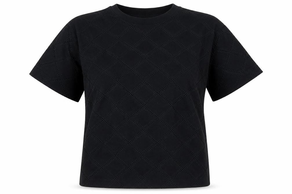 Marks & Spencer Women's Black Size 10 Geometric T-Shirt