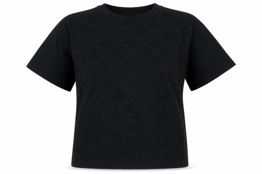 Marks and Spencer Women's Black Size 10 Geometric T-Shirt
