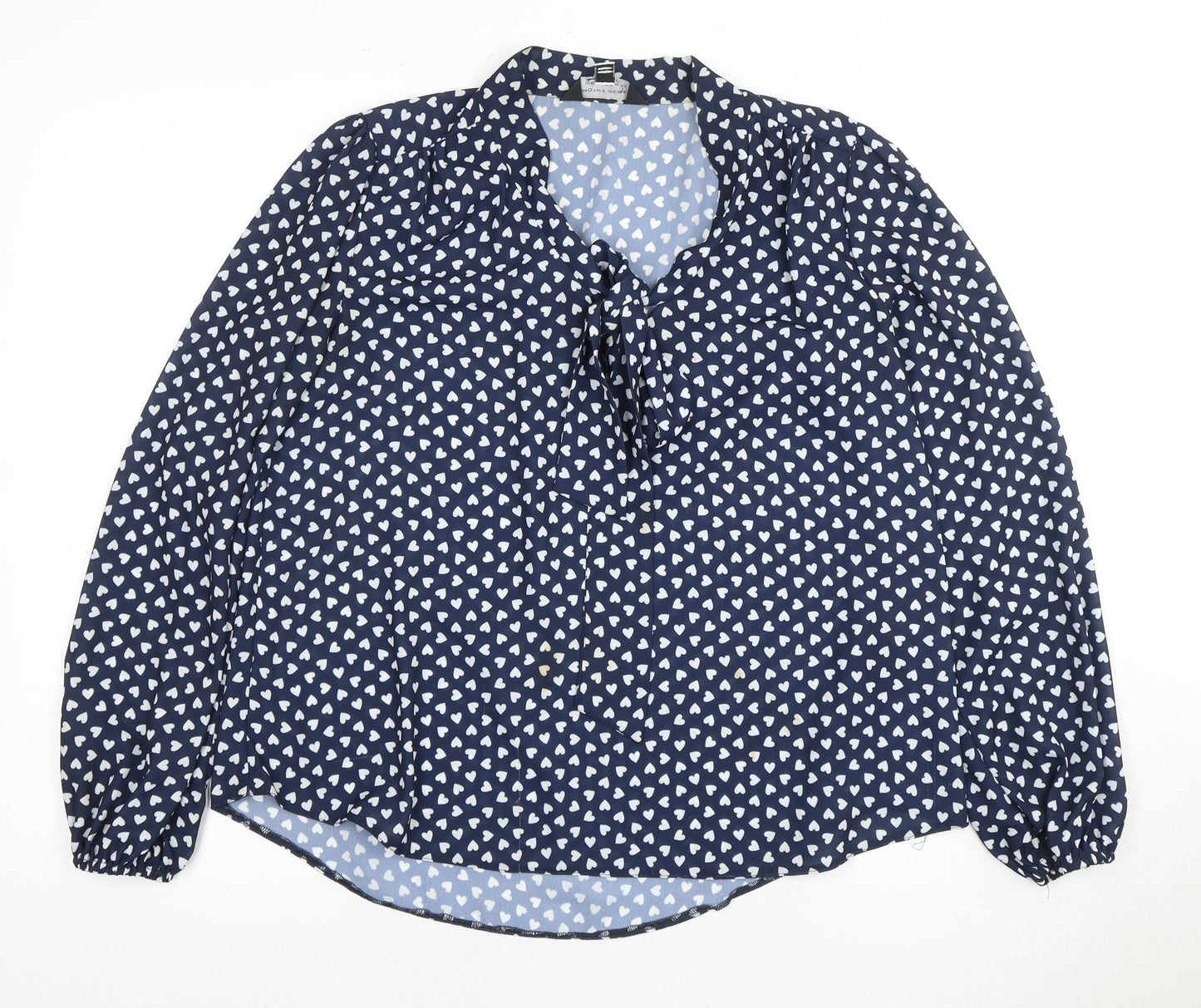 Dorothy Perkins Women's Blue Geometric Blouse Size 10