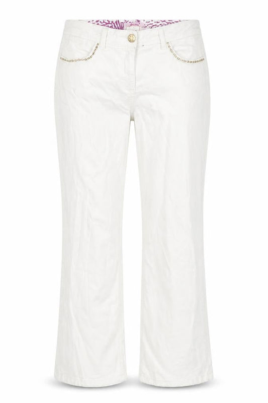 Per Una Women's Ivory Size 14 Studded Jeans