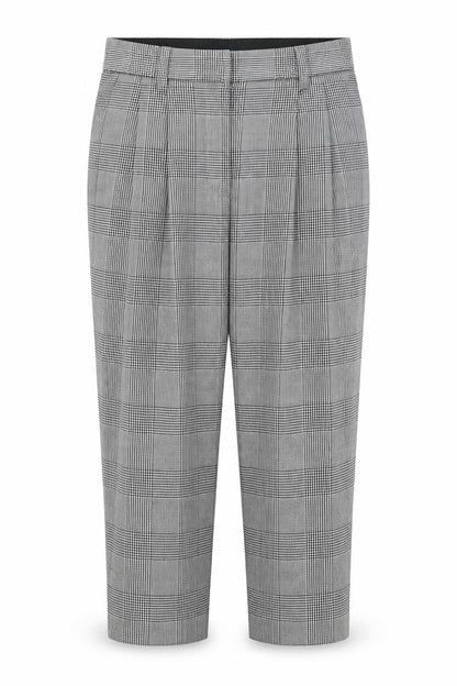 H&M Women's Black Check Trousers Size 14