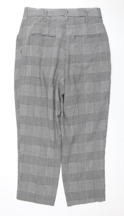H&M Women's Black Check Trousers Size 14