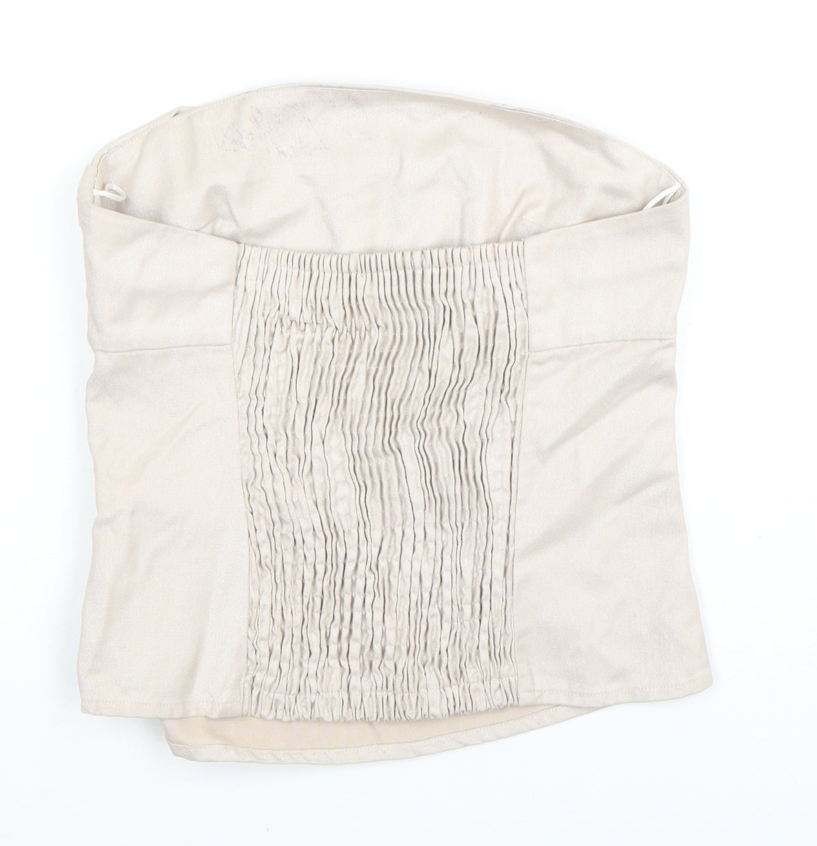 Zara Women's Beige Sleeveless Top, Size S