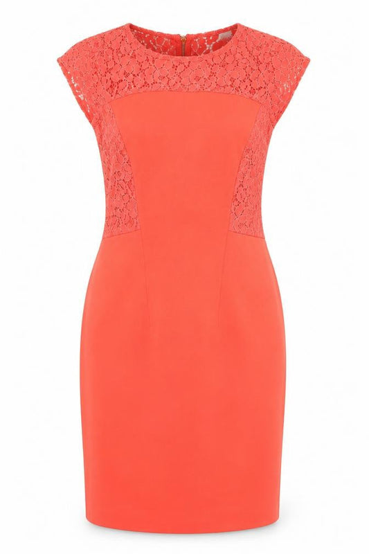 Amari Women's Orange Knee Length Shift Dress