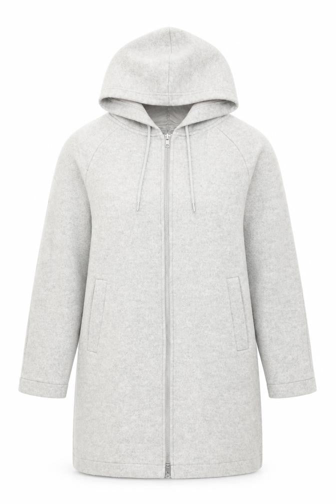 Next Women's Grey Hooded Jacket Size 8