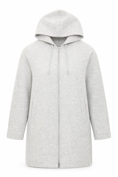 Next Women's Grey Hooded Jacket Size 8
