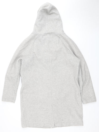 Next Women's Grey Hooded Jacket Size 8