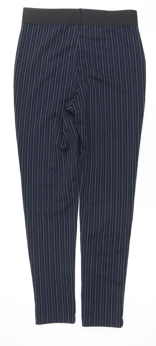 M&S Women's Blue Striped Leggings Size 10