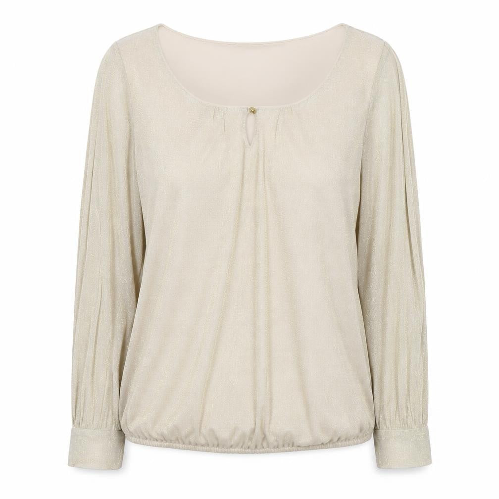 M&CO Women's Gold Long Sleeve Button Blouse Size 12