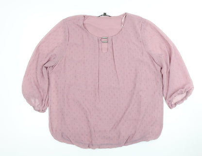 Bonmarché Women's Pink Blouse Size 14