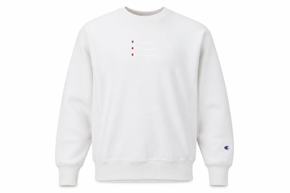 Champion Men's White Pullover Sweatshirt S