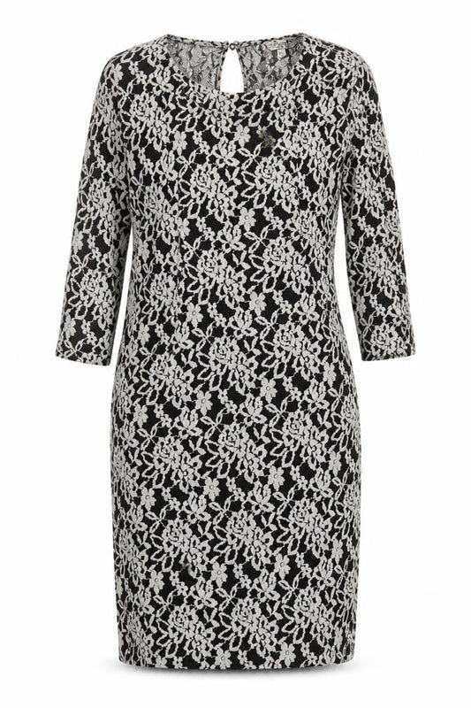 Joe Browns Women's Black Ivory Lace Sheath Dress Size 14