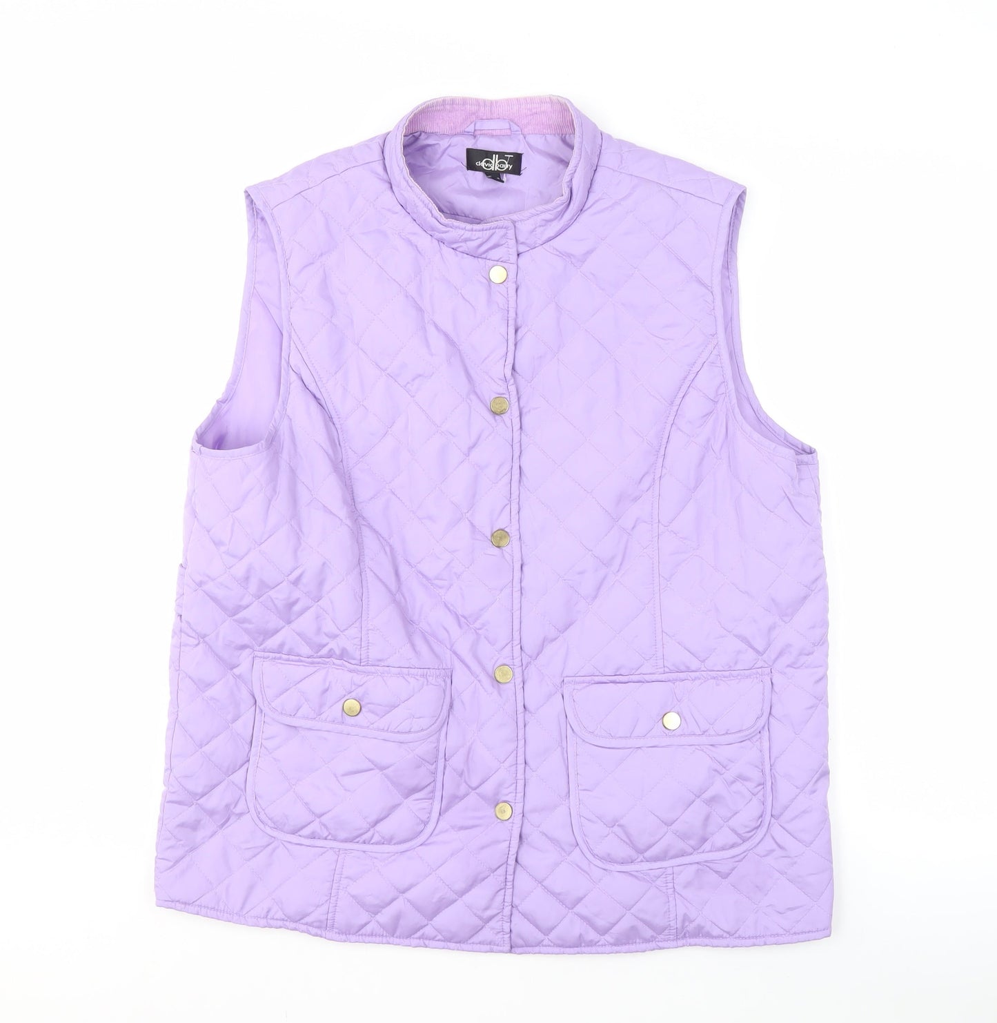 David Barry Women's Purple Quilted Waistcoat Size 16