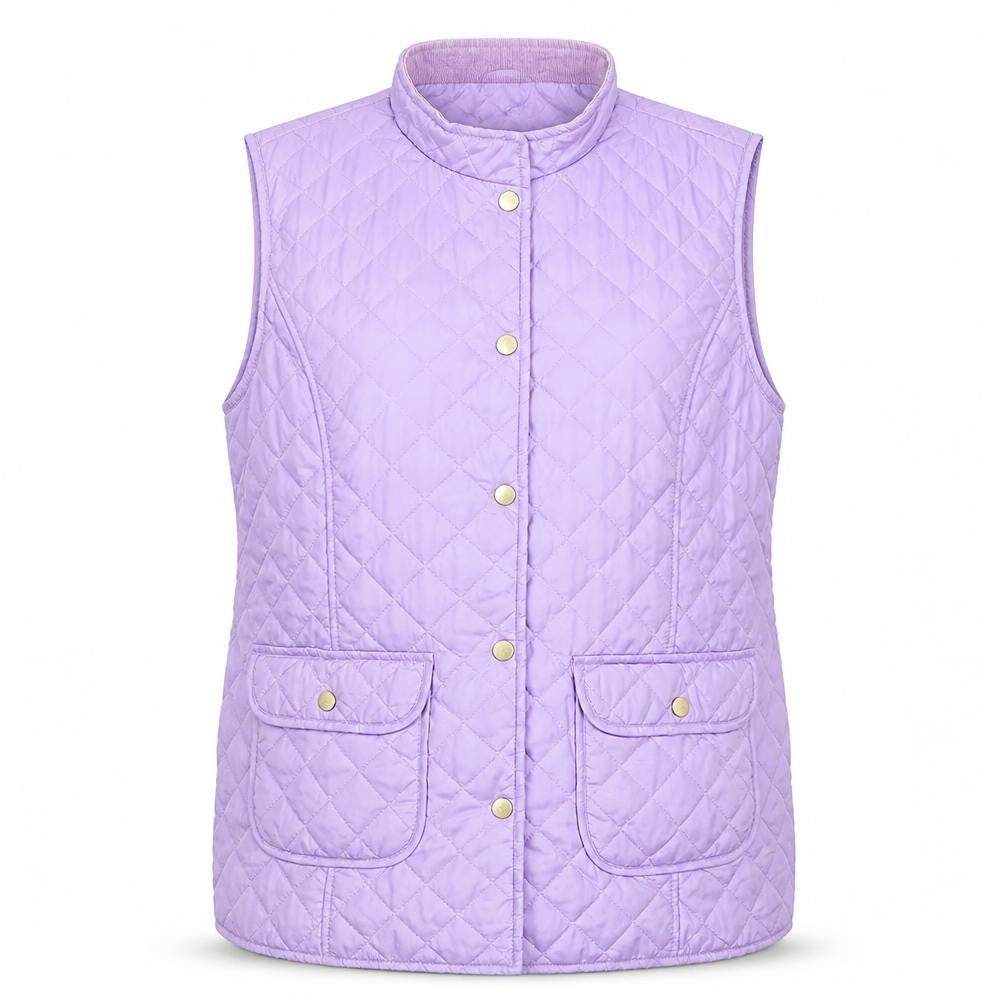 David Barry Women's Purple Quilted Waistcoat Size 16