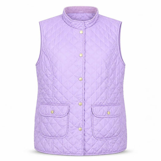 David Barry Women's Purple Quilted Waistcoat Size 16