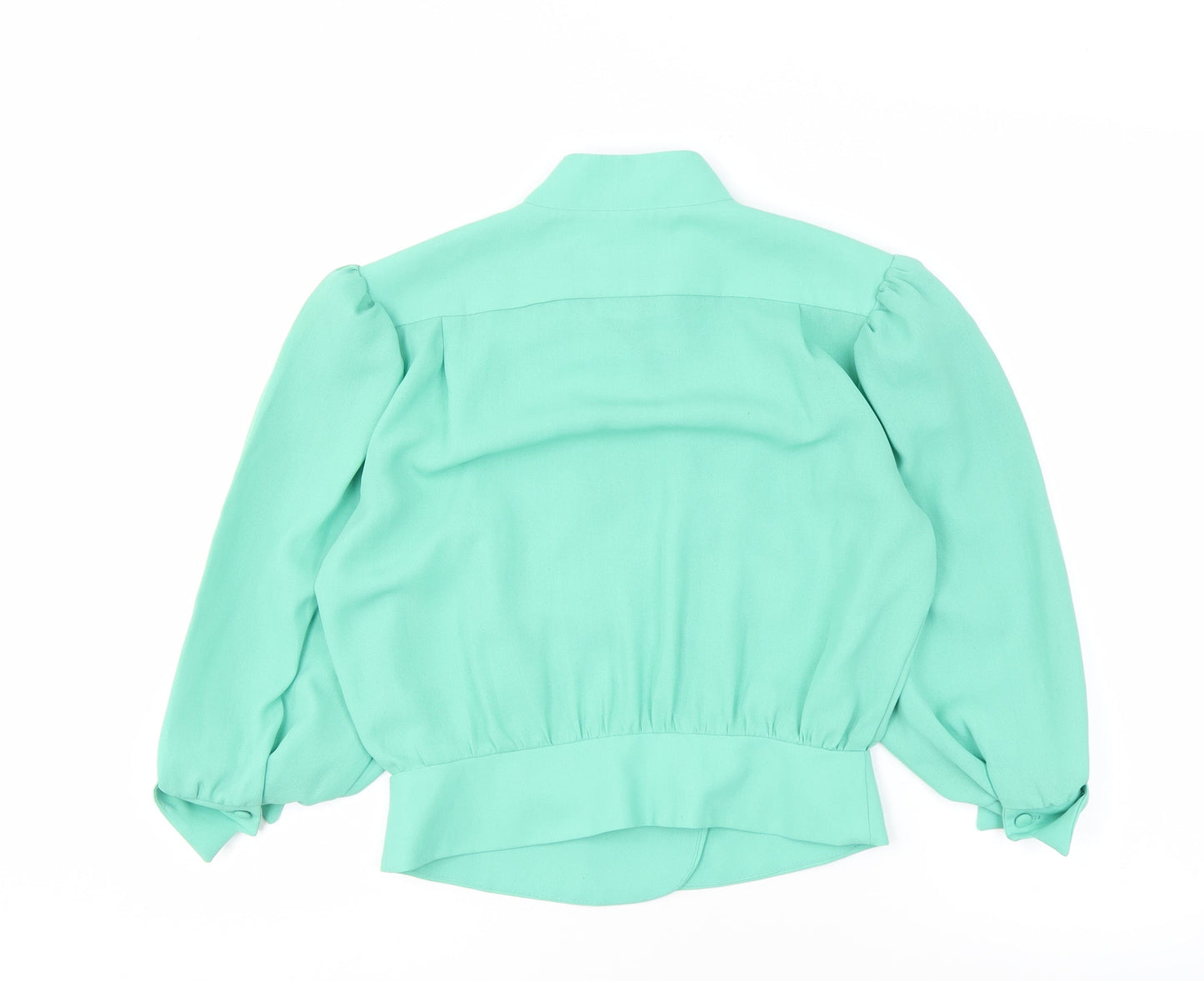 Berkertex Women's Green Blouse, Size 12, High Neck