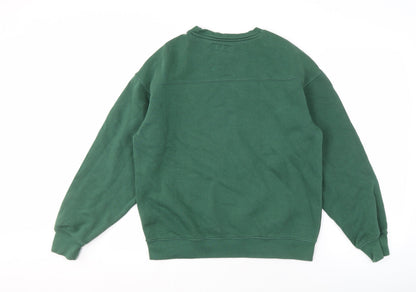 Back view of Zara boys’ green graphic print sweatshirt 13-14 years