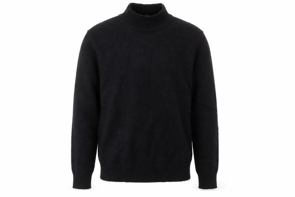VILA Black Pullover Jumper M Unisex High Neck Knit
