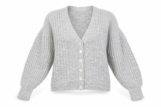 Mango Women's Grey Cardigan V-Neck M