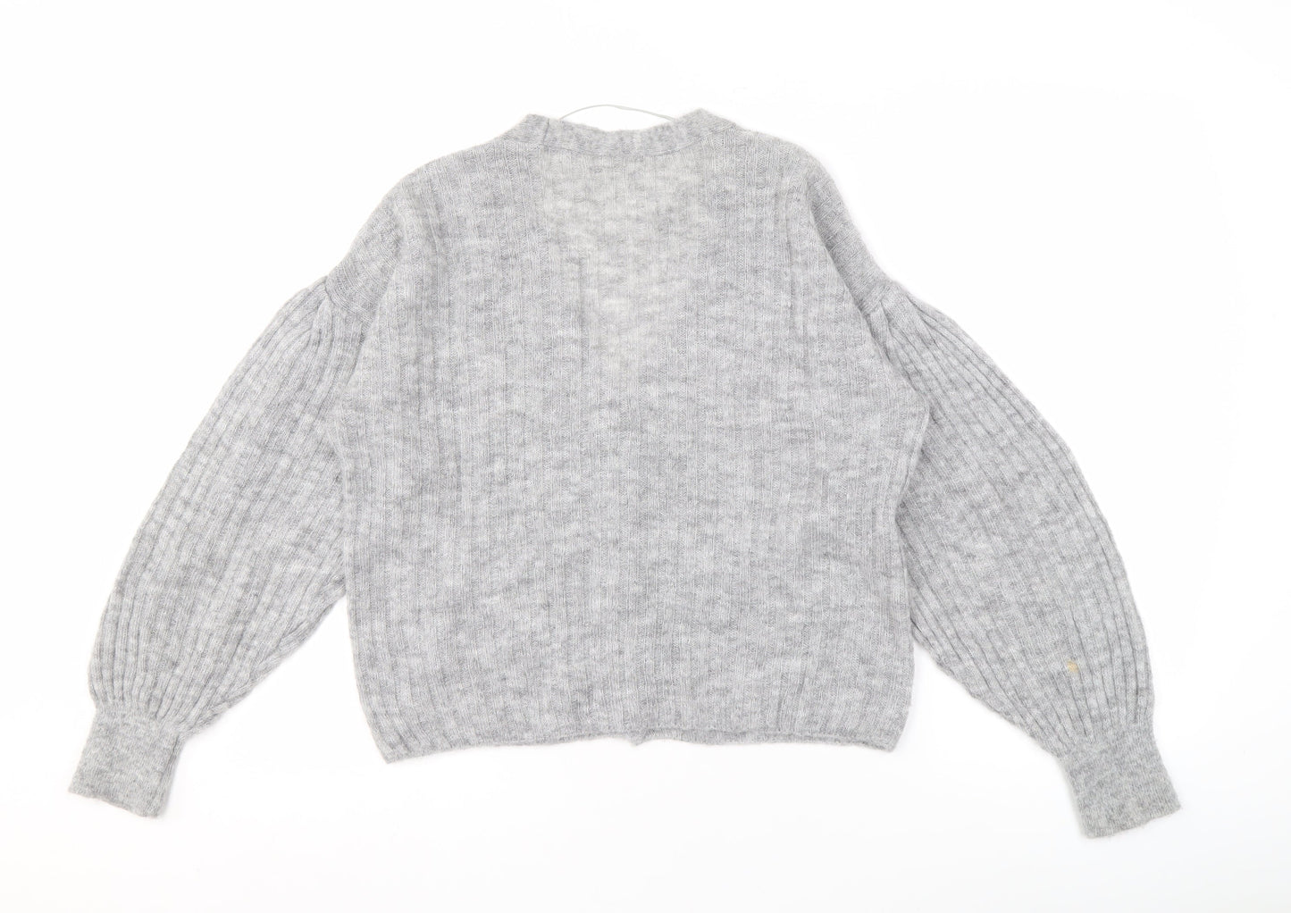 MNG Women's Grey Cardigan V-Neck M