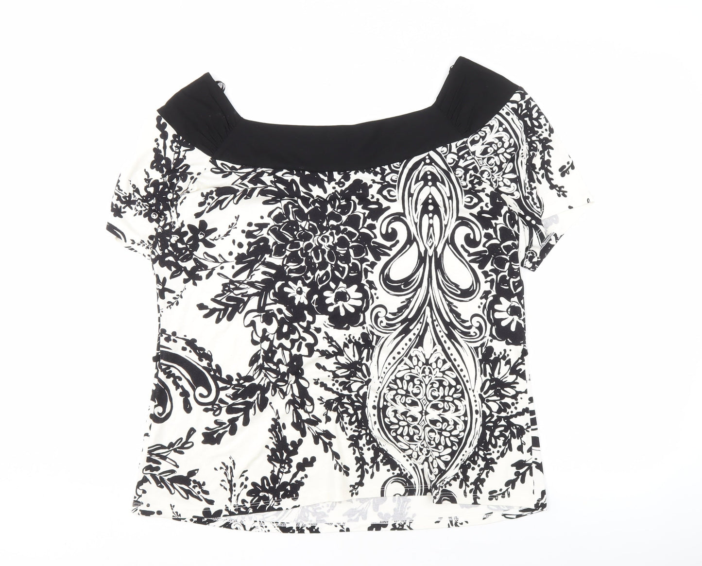 Wallis Women's Black & White Floral Blouse Size 18