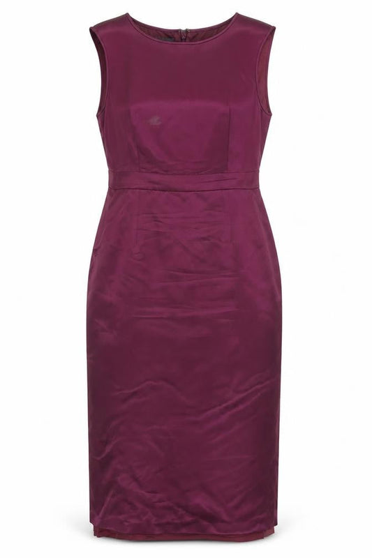 August Silk Women's Purple Formal Silk Dress, Size 8