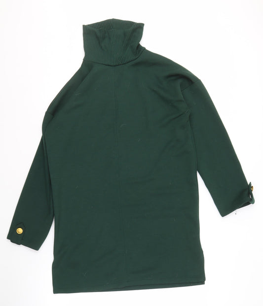 River Island Green Women's Roll Neck Sweatshirt Size 12