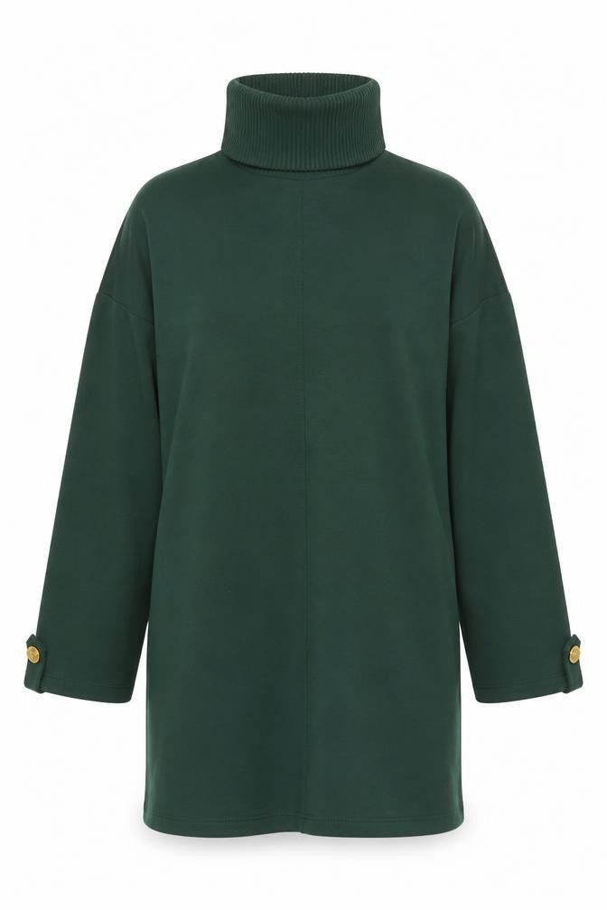 River Island Green Women's Roll Neck Sweatshirt Size 12