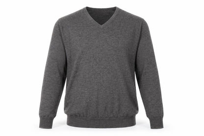 Kustom Kit Men's Grey V-Neck Pullover Jumper M