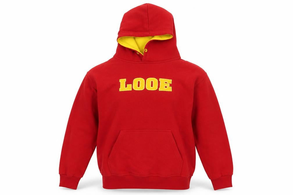 No Worries Red Hoodie, Unisex M, Pullover, Casual Style
