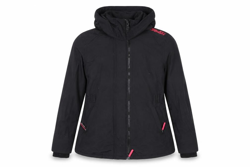 Superdry Women's Black Hooded Windbreaker Jacket M
