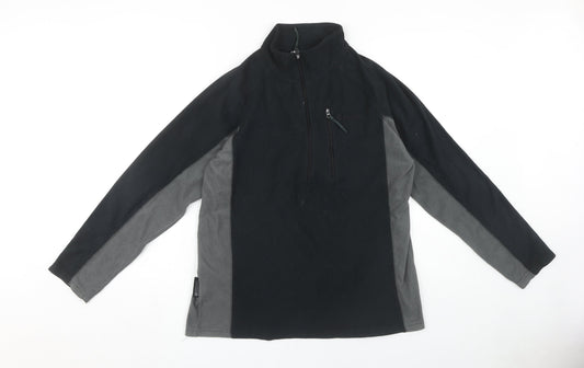 Mountain Warehouse Men's Black XS Fleece Pullover Sweatshirt