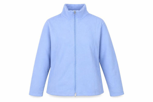 Front view of Anne de Lancay Women's Blue Fleece Jacket M