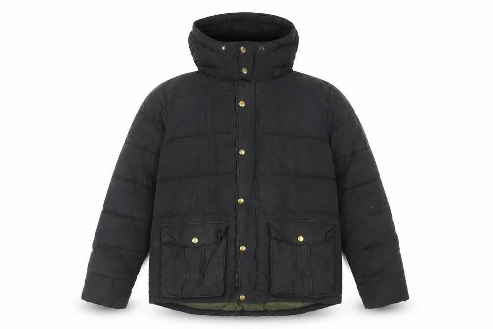 GAP Men's Black Puffer Jacket L Hooded Casual