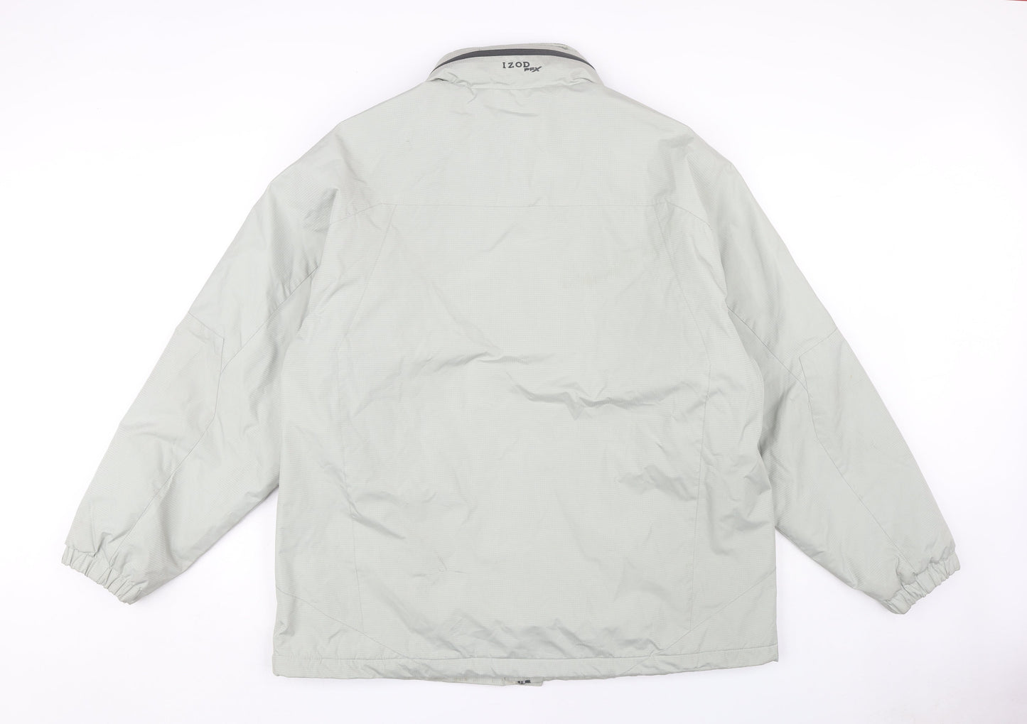 IZOD Men's Grey XL Waterproof Polyester Jacket
