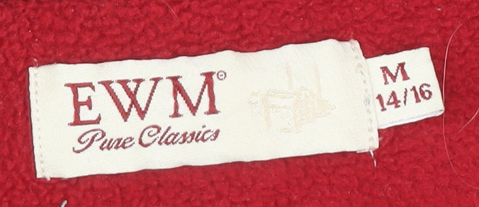 EWM Pure Classics Women's Red Vest, Size 14, Fleece Sweatshirt