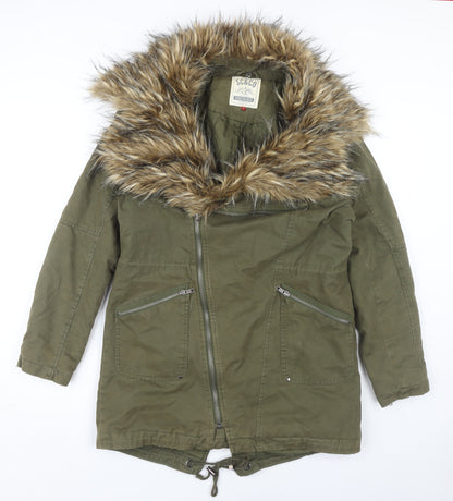 SoulCal Women's Green Parka Jacket Size 10