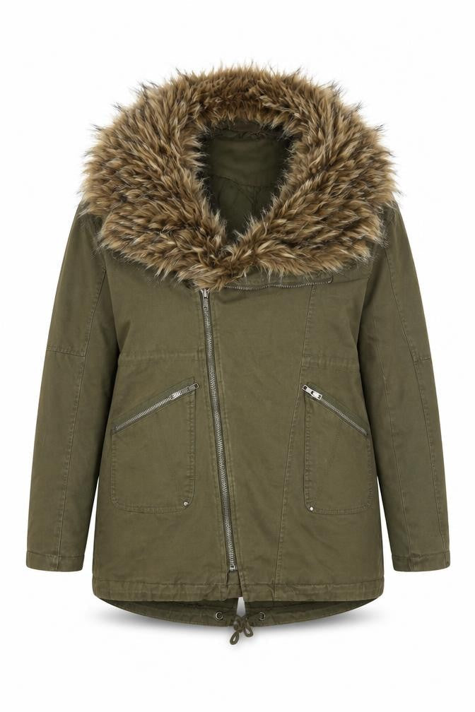 SoulCal Women's Green Parka Jacket Size 10