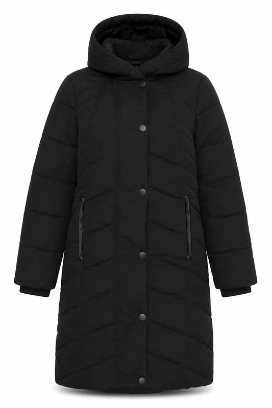 Next Women's Black Hooded Puffer Jacket Size 8