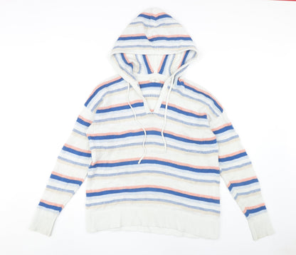 FatFace Women's Multicoloured V-Neck Hoodie Size 16