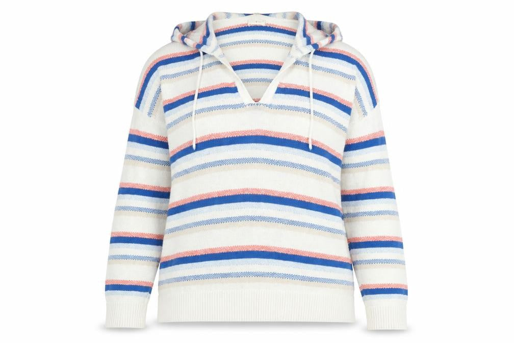 Fat Face Women's Multicoloured V-Neck Hoodie Size 16
