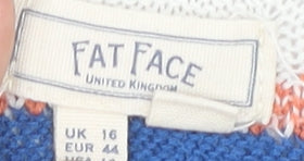 FatFace Women's Multicoloured V-Neck Hoodie Size 16