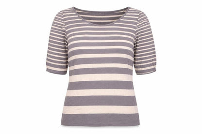 Marks & Spencer Beige Striped Women's Top Size 12