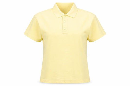 Laura Ashley Women Yellow Polo Shirt Size S