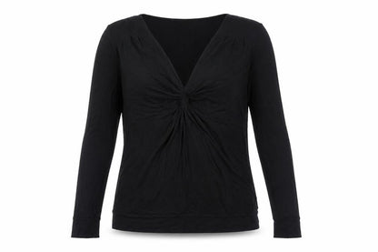 Whistles Women's Black Viscose Blouse, Size L, Casual Elegance